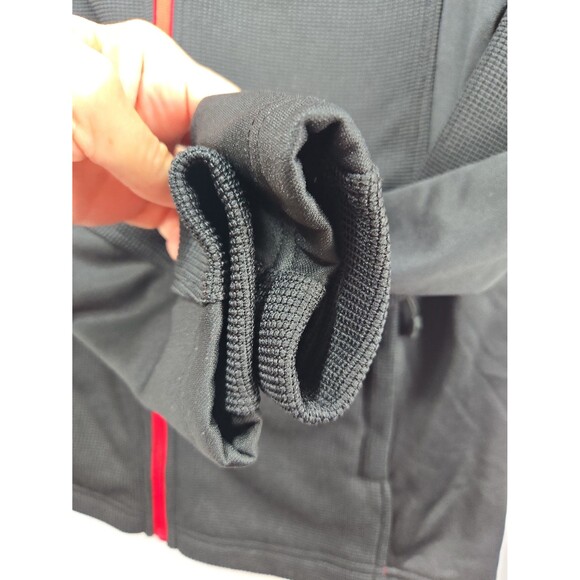 Spyder Full Zip Thermal Waffle Knit Fleece Lined Black Hooded Jacket Mens Small - Picture 12 of 12